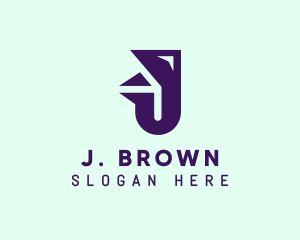 Geometric Marketing Letter J logo design