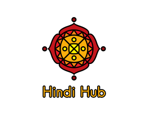 Hindi - Hindu Spa Flower logo design