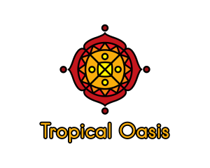 Exotic - Hindu Spa Flower logo design