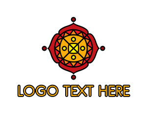 Exotic - Hindu Spa Flower logo design