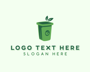 Recycling Bin - Eco Trash Disposal logo design