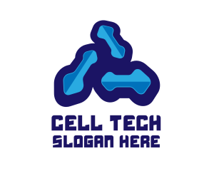 Cell - Blue Microbiology Laboratory logo design