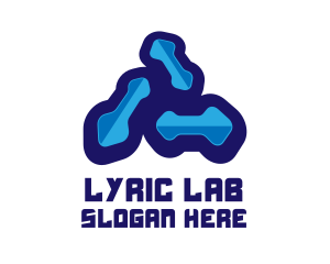 Blue Microbiology Laboratory logo design