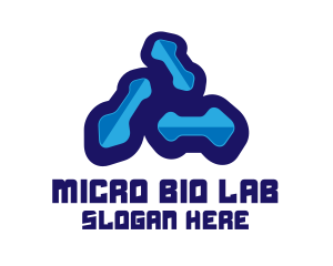 Blue Microbiology Laboratory logo design