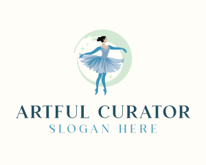 Ballerina Ballet Performer Logo