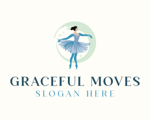 Ballerina Ballet Performer logo design