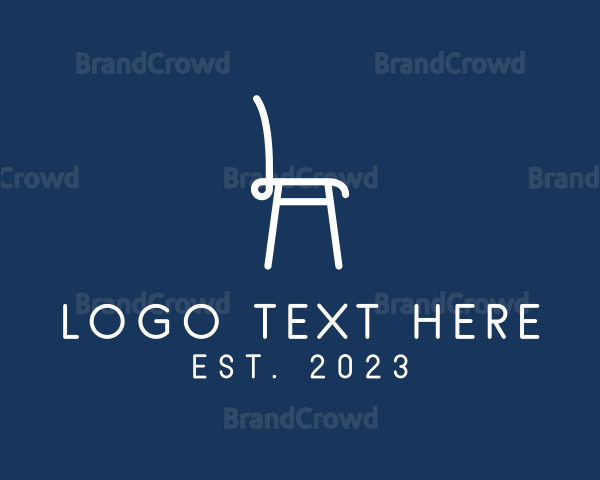 Simple Furniture Chair Logo