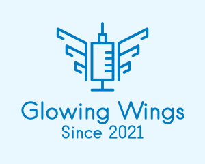 Medical Vaccine Wings logo design