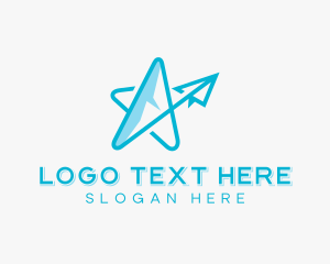 Paper Plane - Aviation Plane Forwarding logo design