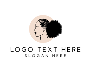 Lady - Beauty Hair Braid logo design