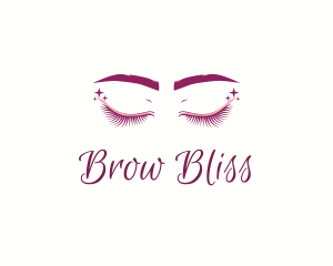 Eyelash Brows Sparkle logo design