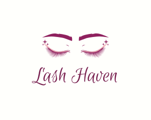 Eyelash Brows Sparkle logo design