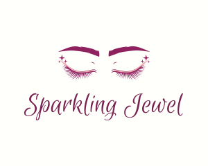 Eyelash Brows Sparkle logo design