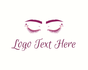Eyelash Extensions - Eyelash Brows Sparkle logo design