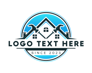 Carpenter - Hammer Roofing Remodel logo design