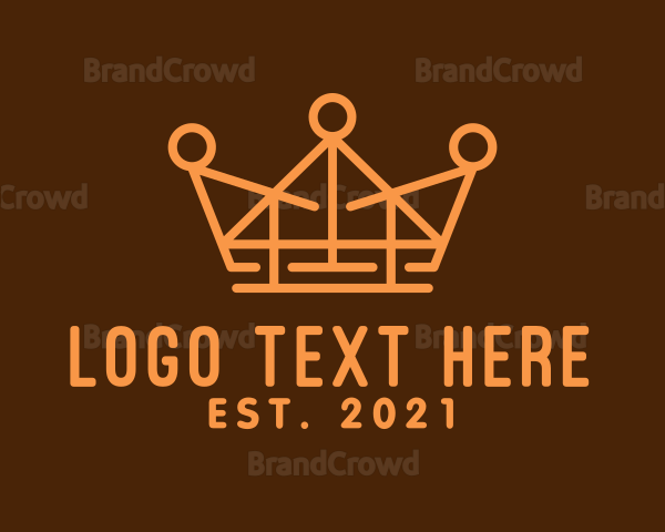 Orange Royal Luxury Crown Logo