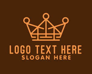 Orange Royal Luxury Crown  Logo