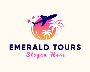 Airplane Resort Tour logo design