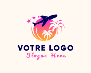 Tourism - Airplane Resort Tour logo design