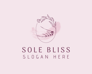 Pedicure - Pedicure Nail Floral logo design