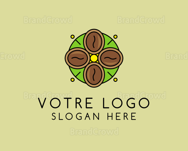 Organic Coffee Bean Logo