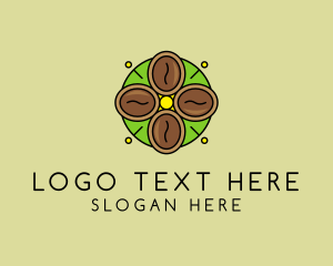Cafe - Organic Coffee Bean logo design