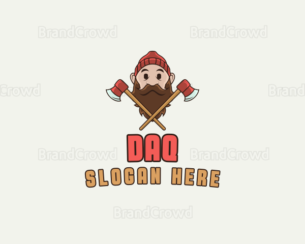 Lumberjack Wood Carpentry Logo