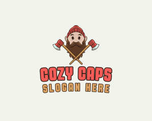 Lumberjack Wood Carpentry logo design