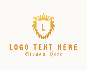 Gold - Gold Medieval Shield logo design