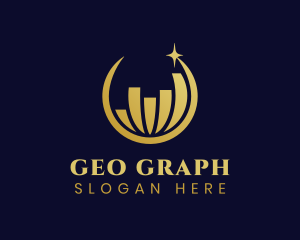 Global Finance Bar Graph logo design