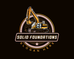 Backhoe - Heavy Duty Excavator logo design