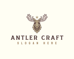 Wild Moose Antler logo design