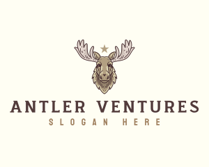 Wild Moose Antler logo design