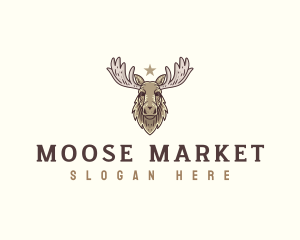 Wild Moose Antler logo design