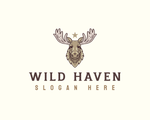 Wild Moose Antler logo design