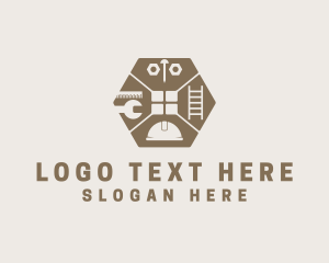 Hex Nut - Repair Construction Tools logo design