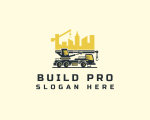 City Building Construction Crane logo design