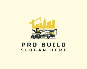 City Building Construction Crane logo design