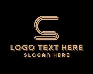 Art Deco Studio Letter S Logo