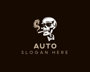 Skull Smoke Sunglasses Logo