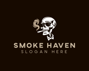 Skull Smoke Sunglasses logo design