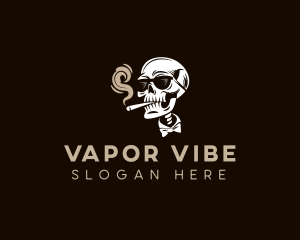 Skull Smoke Sunglasses logo design