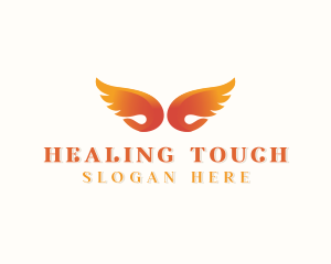 Angel Wings Holistic logo design