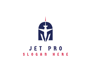 Jet Aircraft Helmet logo design
