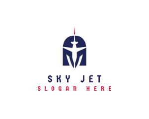 Jet Aircraft Helmet logo design