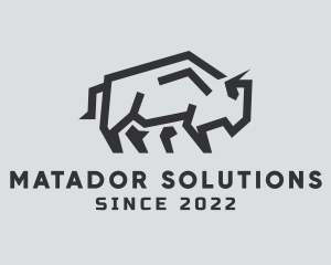 Matador - Wild Bison Animal logo design