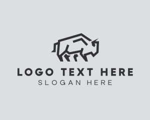 Wild Bison Animal logo design