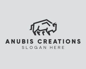 Wild Bison Animal logo design