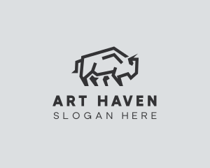 Wild Bison Animal logo design