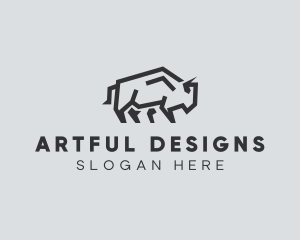 Wild Bison Animal logo design